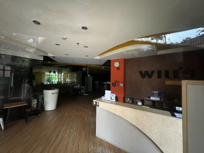 10月15日下午，威尔仕健身维景店内空无一人。图片来源：澎湃新闻