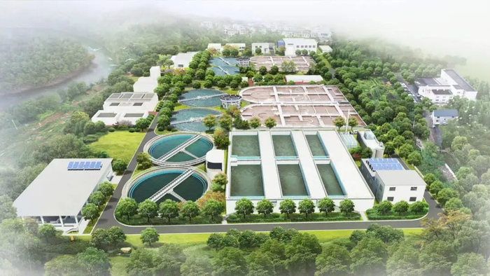 秀山污水处理厂三期扩建工程效果图