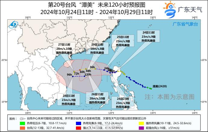 广东今晨最低温8.8℃！台风“潭美”进南海后或路径回旋-广东台风降温