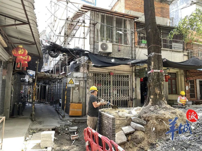 ▲兴光里一带在推进社区微改造。