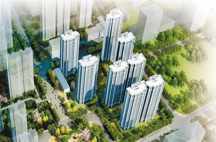 长安区郭北村城改安置项目规划效果图。