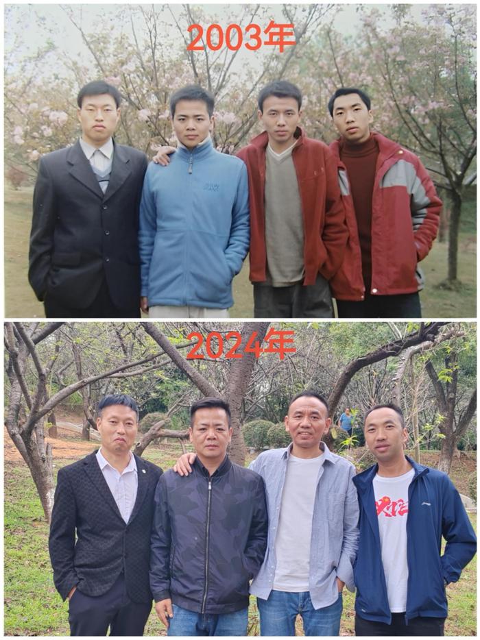 翻开旧相册，多年前与朋友家人的合影映入眼帘，那时的我们，青涩又充满朝气