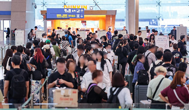 韩国仁川国际机场出境大厅 资料图 图源：韩媒报道配图