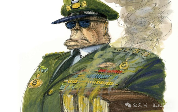 图6.1  反映军费记录云遮雾绕的美媒漫画 网络图片