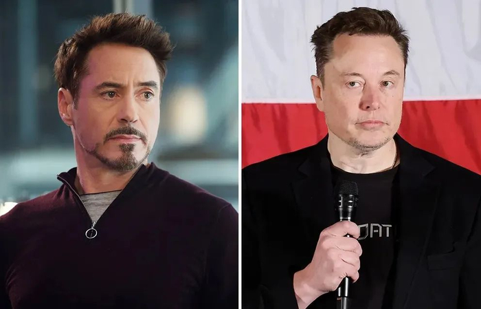 小罗伯特·唐尼（左）与马斯克（右）