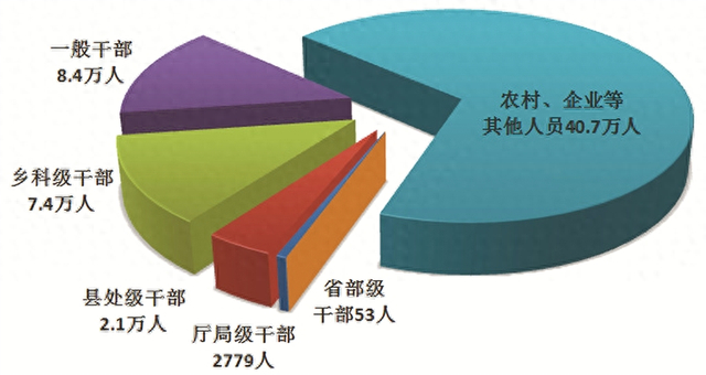 2024年1至9月，全国纪检监察机关处分人员按职级划分图。来源：中央纪委国家监委网站