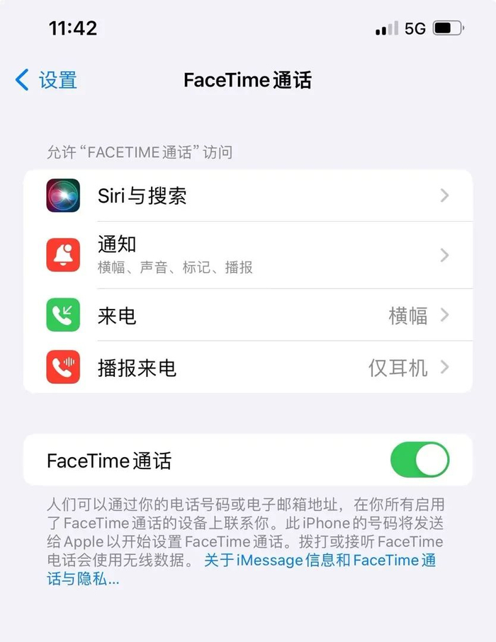 进入点击“Face Time通话”旁的绿色按钮