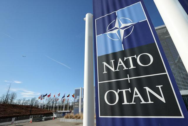 在比利时布鲁塞尔拍摄的北约总部一角。资料图：新华社 