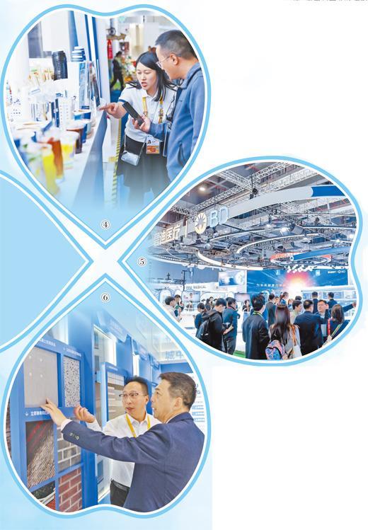 图④:观众在达能公司的试饮台了解并体验新款饮品。达能公司供图