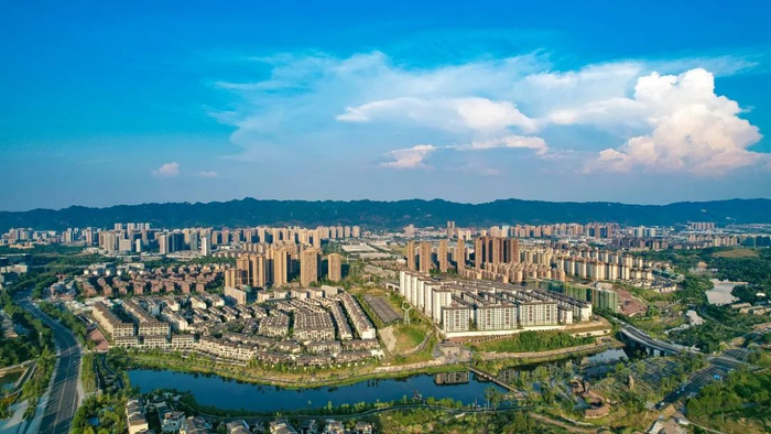 鸟瞰璧山城区 璧山区委宣传部供图