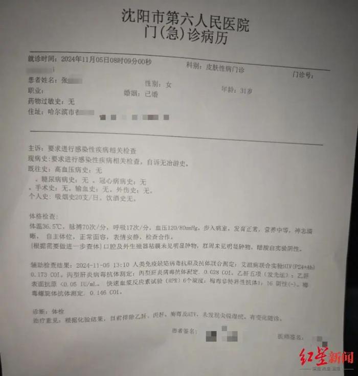 ▲張女士的檢查報告