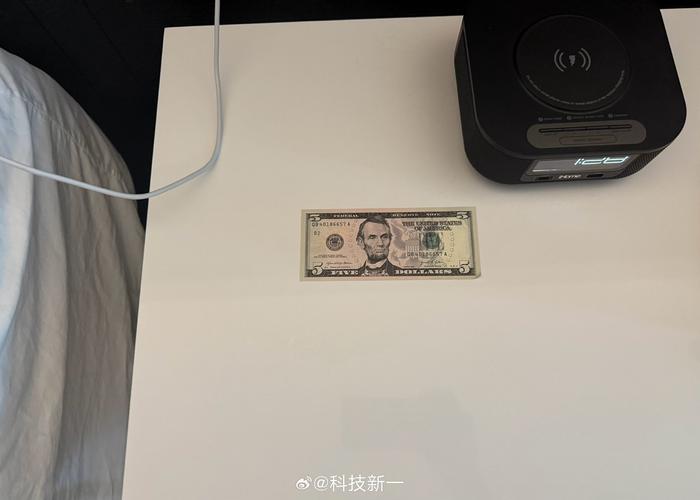 刚离开房间，发现忘了给保洁小费，入乡随俗，又回来放了5块钱