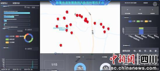 成都市新都区新繁街道“安全工厂”项目风险预控管控平台。成都人保财险供图