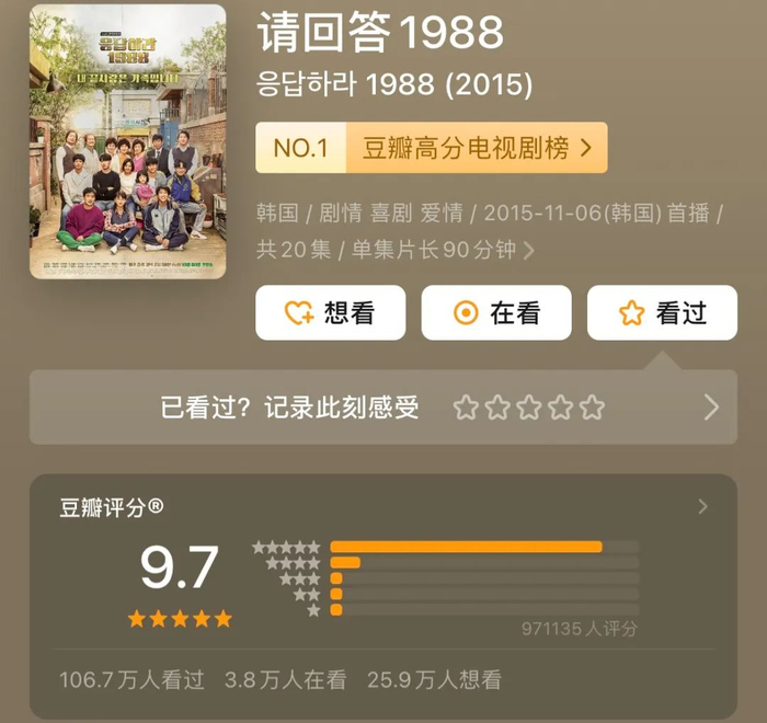 《请回答1988》（图源：豆瓣）