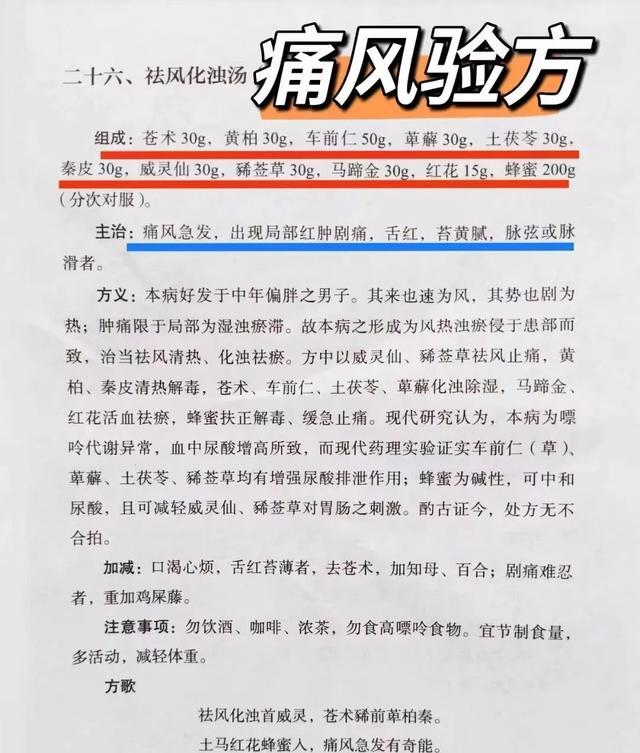 痛风民间偏方奇效方图片