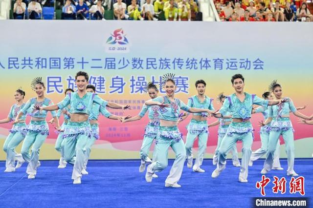 图为海南省代表团选手在比赛中。中新社记者 骆云飞 摄