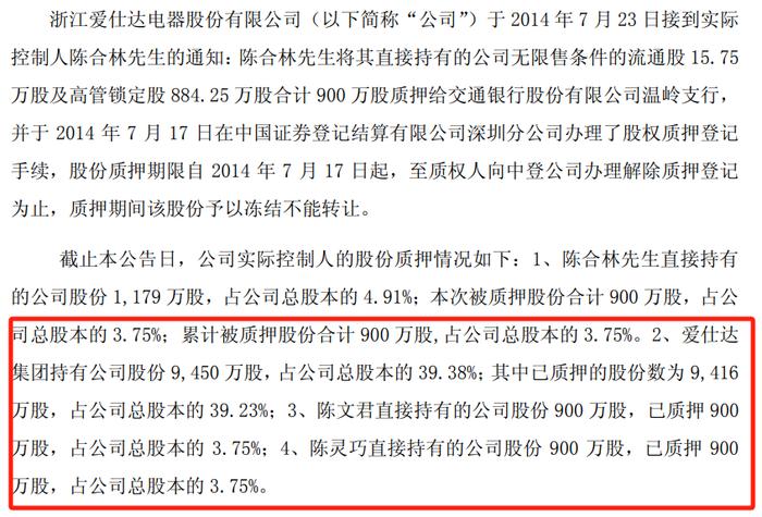 (爱仕达公告截图)