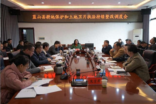 耕地保护和土地卫片执法持续整改调度会|蓝山县|调度会|整改_新浪新闻