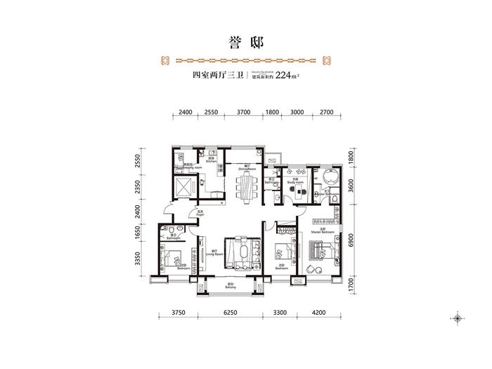 唐山瑞宫别墅户型图图片