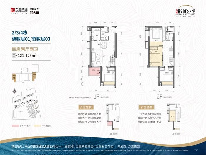 方直彩虹公馆户型图图片