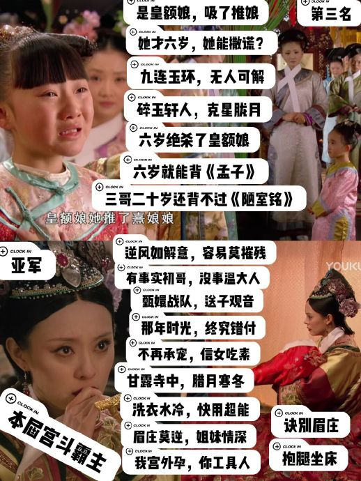 《甄嬛传》所有女人战斗力排行榜(含丫鬟宫女)