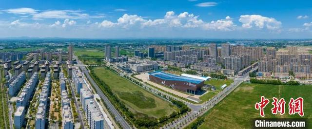 航拍马鞍山郑蒲港新区。马鞍山郑蒲港新区 供图