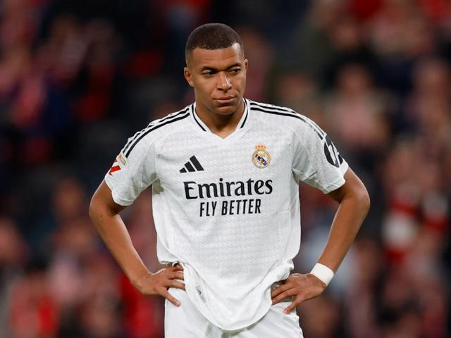 姆巴佩在比赛中。图片来源：新华社