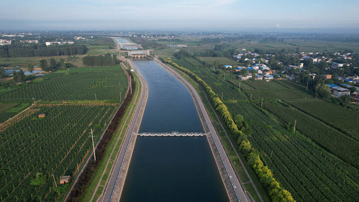 2024年8月，南水北调中线一期工程河南省南阳市镇平县侯集镇谭寨村河段。图/IC photo