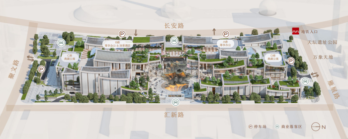 P为停车场出入口