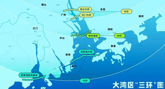 大湾区“三环”图（图源“南方日报”）