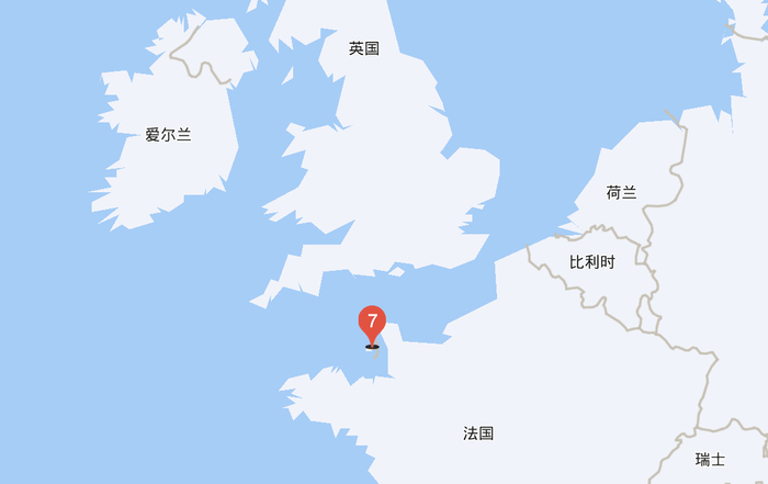 泽西岛位置示意图