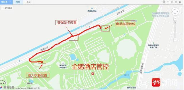 外卖小哥绘制的位置示意图