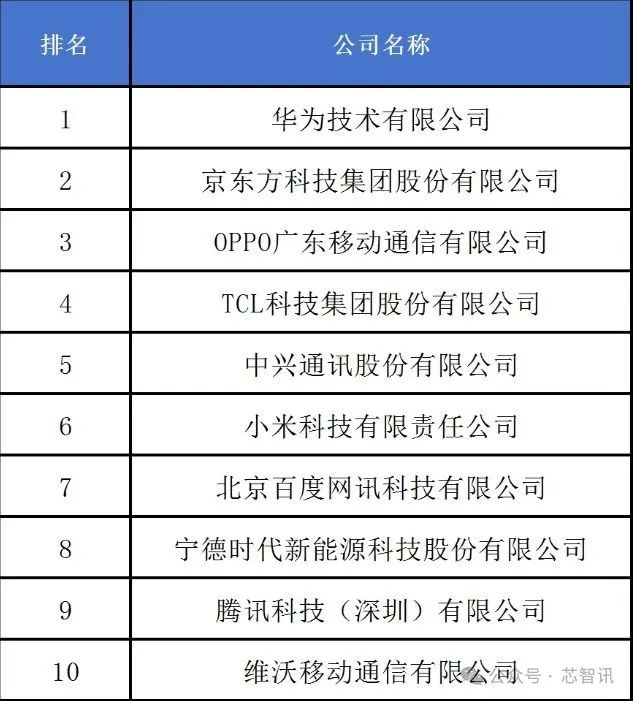 △海外布局专利申请量TOP 10