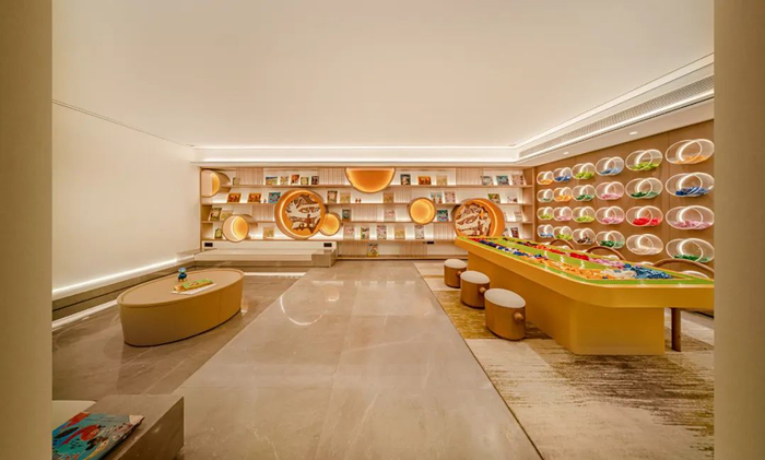 ▲小区架空层主题空间实景图。