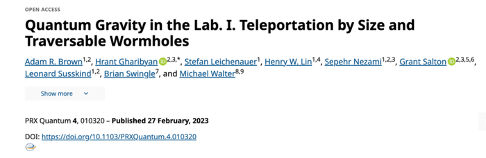 图丨 Ghairbyan 提出的“虫洞传送”算法（来源：PRX Quantum）