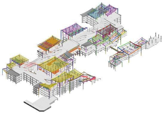 图为“飞檐”BIM建模。中建五局西北公司供图