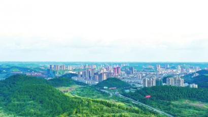 大英县城区全景。