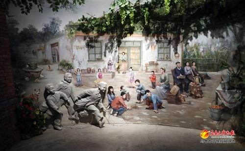 　　《家园记忆》还原的旧时生活场景。记者王畅彤摄