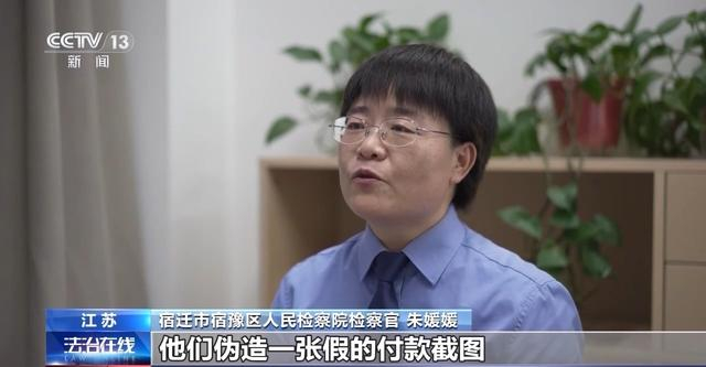 江苏省宿迁市宿豫区人民检察院检察官 朱媛媛：加好友之后，他们伪造一张假的付款截图，告诉对方买皮肤的钱是已经付过了。