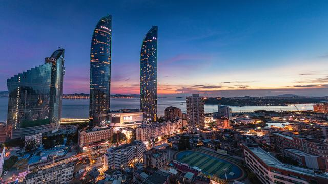 厦门双子塔。视觉中国 图