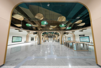 郑州地铁7号线南环公园站站内 拍摄于2024年12月