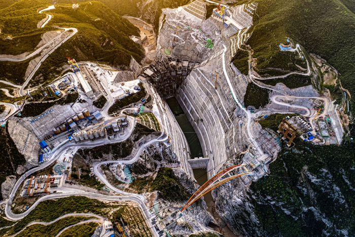 2024年10月，东庄水利枢纽工程建设现场。王伟供图