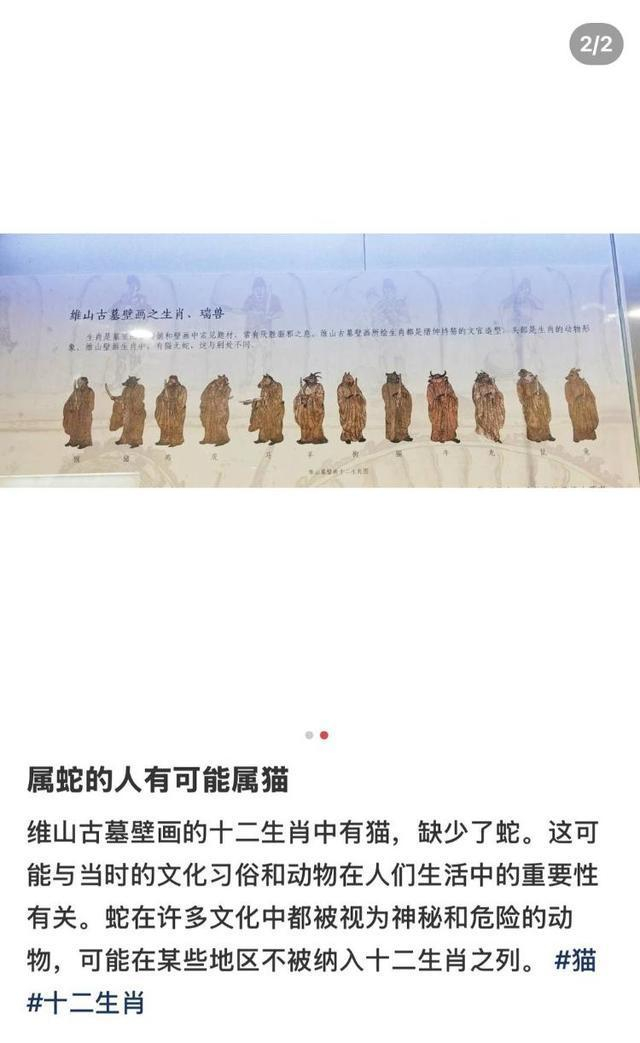 网友分享的维山墓壁画“十二生肖”图
