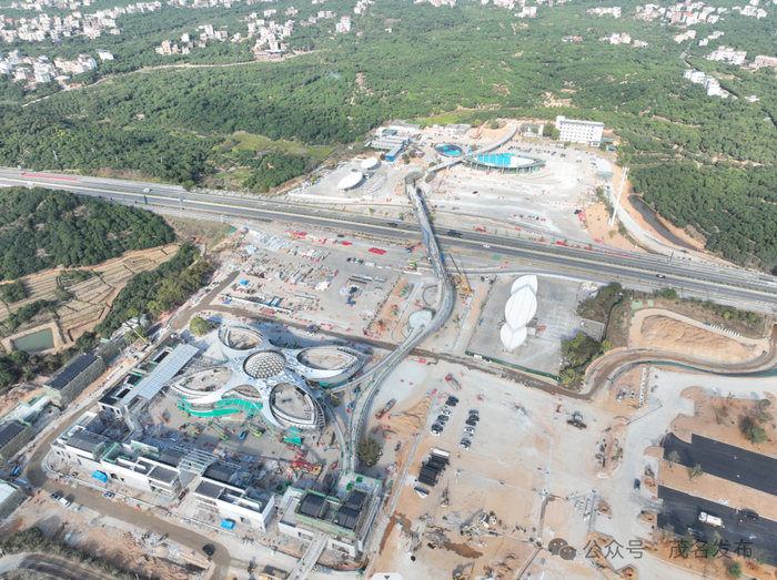 包茂高速柏桥服务区总体航拍图。