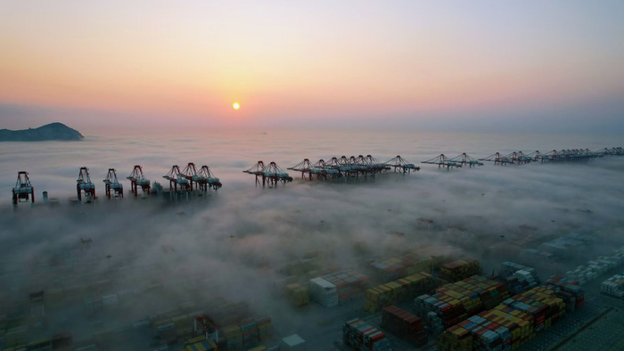 上海洋山深水港。洋山公安处供图