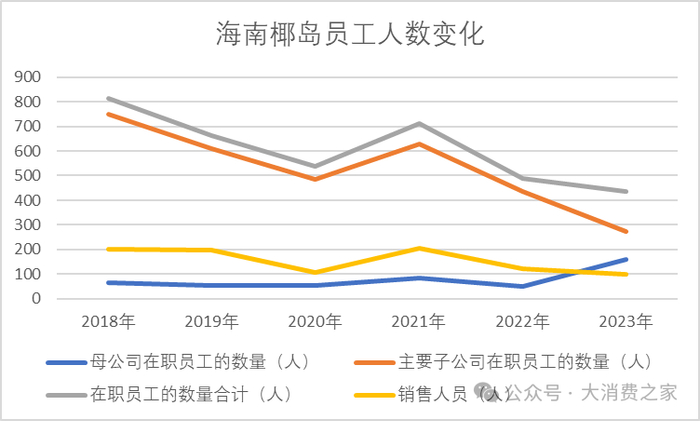 数据来源：海南椰岛年度报告、大消费之家整理