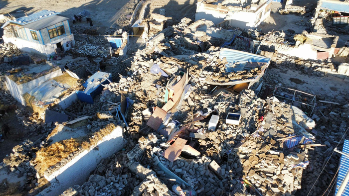 长所乡受灾画面