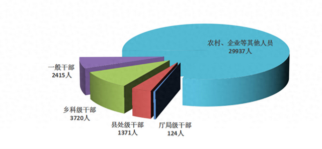 全省纪检监察机关处分人员按职级划分图