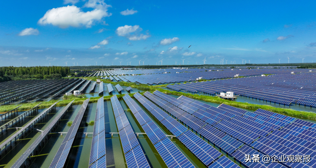 2024年9月18日，江苏省淮安市金湖县银涂镇100兆瓦渔光互补正辉光伏发电站