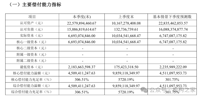 来源：申能财险2024年4季度偿付能力报告